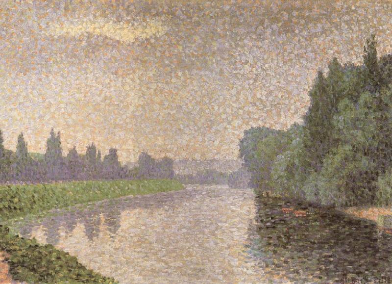 Albert Dubois-Pillet The Marne at Dawn Norge oil painting art